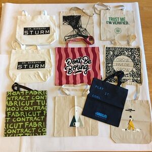 Bundle of 10 tote/grocery/reusable bags ALL NEW